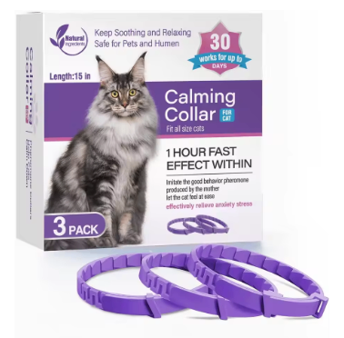 Pet Calming Collar for Cats — Natural Anxiety & Stress Relief for a Ha ...