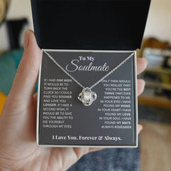 To My Soulmate - Love Knot Necklace