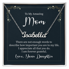 Custom Name Necklace - To My Amazing Mom