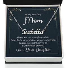Custom Name Necklace - To My Amazing Mom