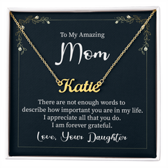 Custom Name Necklace - To My Amazing Mom
